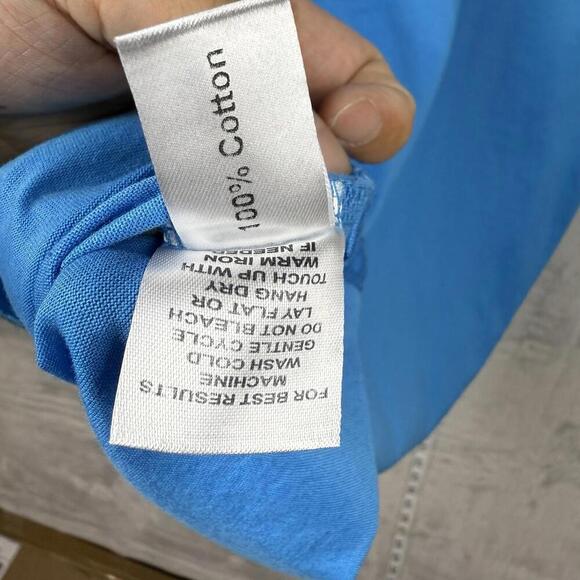 Peter Millar Blue Cotton Polo Shirt 1885 Fox Logo Men Size L Golf Casual Stretch - Picture 5 of 8